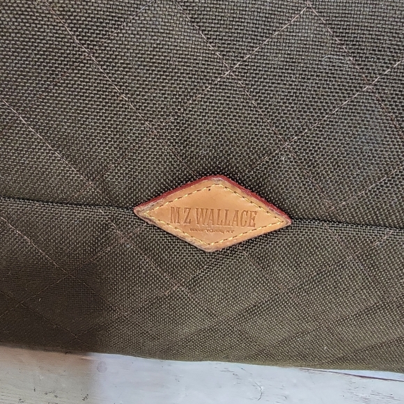 MZ Wallace quilted brown and pink satchel handbag - Picture 9 of 15